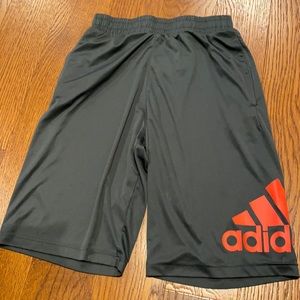 Gray Adidas athletic shorts